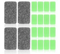 QUMIIRITY 50pcs Mini Whiteboard Erasers Green Felt Dry Erase Chalkboard Cleaner for Office, Classroom, and Home Use Small Felt Board Erasers for Teachers and