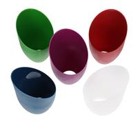 QUMIIRITY 5pcs Decorative Plastic Lampshade Replacement Horseshoe Design Fits Center Deep Purple Green Blue and Red for Table Desk Lamps Easy to Install