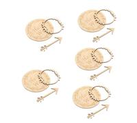 QUMIIRITY 5sets Wooden Monthly Cards for Newborns Birth Announcement Photo Props Double-sided Engraved Design for Tracking Growth and Celebrating First Year Moments