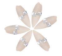 QUMIIRITY 6 Set Bird Cuttlebone with Metal Holder Natural Calcium Chewing for Parrots Budgies Hamsters Small Pets Supports Molar Health and Mineral Intake Each