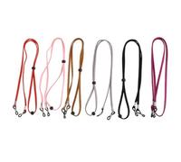 QUMIIRITY 6pcs Adjustable Non Slip Glasses Rope Durable Sports Eyewear Lanyard Accessories Comfortable Material for Running Camping and Outdoor Activities Red Purple Black Grey Light Brown