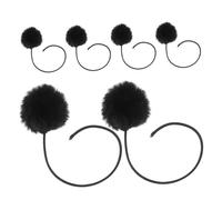 QUMIIRITY 6pcs Cat Scratch Ball Toys Bell Replacement Balls for Cat Tree Tower Interactive Indoor Kitten Toys Black