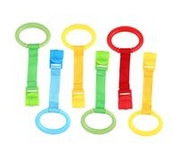 QUMIIRITY 6pcs Crib Girl Stand up Handles for Easy Walking Assistance Design for Early Learning Safe and Sturdy Clip for Crib Hanging