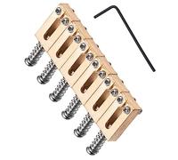 QUMIIRITY 6Pcs Double Locking System Locked Saddles for Electric Guitar Tremolo Bridge Replacement Durable Construction Elegant Finish Compatible with Various Guitar Styles