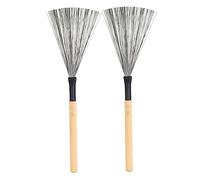 QUMIIRITY 6pcs Drum Brushes Jazz Wire Brush Snare Retractable Drum Wire Wooden Handle Folk Band Boys and Girls