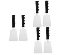 QUMIIRITY 6pcs Handheld Cow Bells for Sporting Events Football Games and Parties Cheering Percussion Instruments Comfortable Grip for Celebrations