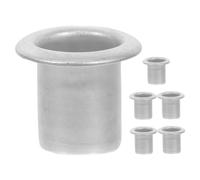 QUMIIRITY 6pcs Silver Metal Candle Cups for Candlestick Holders and Tea Lights, Reusable Drip Protectors for Home Decor and Special Occasions, Suitable for Candelabra Centerpieces and Party Favors