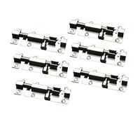 QUMIIRITY 6pcs Stainless Steel Door Security Slide Latch Locks Heavy Duty Sliding Bolt Lock for Wooden Doors Cabinets Windows and Fences with Corrosion Resistant Brushed Nickel Finish