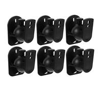 QUMIIRITY 6Sets Wall Mount Speaker Brackets Durable Surround Sound Speaker Mounts for Home Gaming Workstation and More Compatible with Various Audio Systems