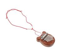 QUMIIRITY 8-note Mini Thumb Piano Portable Kalimba with Rosewood Body Small Finger Instrument Cute Bear Design Music Accessory for Beginners and Travel Random Color