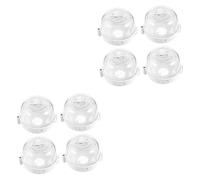 QUMIIRITY 8pcs Childproof Oven Knob Cover Gas Hob Burner Caps Socket Protector Cover Babyproof Stove Knob Protector
