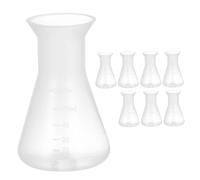 QUMIIRITY 8pcs Graduated Erlenmeyer Flasks Narrow Neck Conical Laboratory Glassware for Accurate Chemical Measurement and Spill Prevention in Scientific Experiments