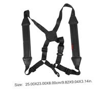 QUMIIRITY Adjustable Double Shoulder Saxophone Harness Strap Comfortable Black Saxophone Accessory for Tenor Alto Soprano Portable Design