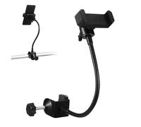 QUMIIRITY Adjustable Phone Holder Clamp for Mic Stand Lightweight Gooseneck Mobile Holder for Live Streaming Recording Video Watching Travel-friendly Design Compatible with Smartphones