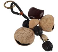 QUMIIRITY African Shaker Nut Shell Bracelet Handmade Percussion Rattle Lightweight Hand Anklet for Sound Therapy and Mindfulness Support in Musical and Decor Aesthetics