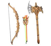 QUMIIRITY Antique Bronze Armaments Toy Set for Boys and Girls Realistic Cosplay Props for Boys 1 Set Plastic Swords and Arrows for Role Play and Stage Performance
