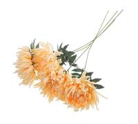 QUMIIRITY Artificial Silk Flower Lifelike Faux African Daisy Single Stem Color 4pcs Set for Home Decor Photo Props Floral Arrangement