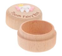 QUMIIRITY Baby Teeth Save Box Wooden First Tooth Holder Elegant Boys and Girls Keepsake Box