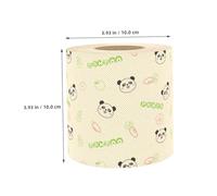 QUMIIRITY Bamboo Pulp Panda Printed Toilet Paper Roll Soft Decorative Tissue for Bathroom Home Office Cute Fun Design Lightweight Portable Fade-Resistant Prints Gentle Skin