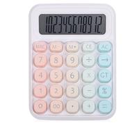 QUMIIRITY Basic Function Calculator Cute Calculator 7.5x5x2 Inch Large Display Drop Resistant Plastic Stylish Design for Office Desk Use