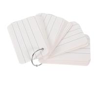 QUMIIRITY Blank Vocabulary Flash Cards 50pcs with 1 Binder Ring Small Portable Note Cards for Learning and Studying for Office and School Use