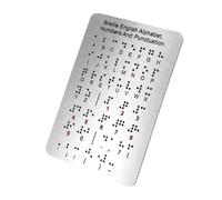 QUMIIRITY Braille Alphabet Board Raised Dots for Numbers and Punctuation Tactile Learning Tools for Teaching Braille to Adults and Boy Girl