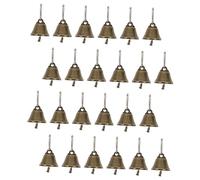 QUMIIRITY Bronze Small Bell Pendant with Hook 26mm Vintage Christmas Hanging Bells Diy Xmas Tree Decoration Craft Accessories 25pcs Set for Holiday Home Décor