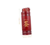 QUMIIRITY Buddhist Divination Game with Sticks and Instruction Booklet Prop Bucket for Home and Temple Use Interactive Fortune Telling Ritual for Adults and Portable Deep Red Design