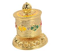 QUMIIRITY Buddhist Prayer Wheel Ornament Tibetan Decoration for Unique Religious Symbol for Mindfulness and Meditation Compact Design for