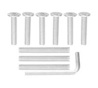 QUMIIRITY Cat Scratching Post Tools 10Pcs M8 Cat Post Bolts with Washer-Free Flat Head Screws and Hex Wrench for Sturdy Pet Furniture Repair