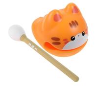 QUMIIRITY Cat-shaped Wooden Fish Percussion Instrument Toy for Relaxation Calming Sound Lightweight Design for Yoga and Dance Creative Desktop Decor