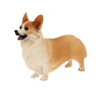 QUMIIRITY Corgi Dog Model Figurine Standing Simulation Dog Ornament Solid Desktop Decoration for Home Office Display Boys and Girls’s Collectible Toy