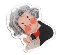 QUMIIRITY Creative Beethoven Music Sheet Clip Reusable Cartoon Piano Violin Score Holder Small Music Page Clip for Practice for Musicians and Students