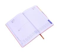 QUMIIRITY Daily Planner Hardcover Notebook with Days Schedule Organizer Smooth Writing Academic Calendar Notebook for Personal and Professional Productivity Portable Pink Agenda for Monthly