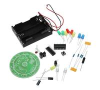 QUMIIRITY DIY Electric Circuit Kit Draw Wheel Science with Flowing Lights Soldering Assembly for Electronics Practice Engaging Small Bulb Model Experiment