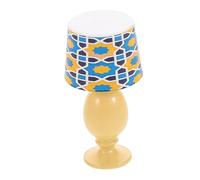 QUMIIRITY Dollhouse Table Lamp Miniature Desk Light with Unique Flower Print for Tiny Library Decor Detailed Study Room Accessory for DIY Projects and Dollhouse Collection