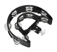 QUMIIRITY Double Row Percussion Tambourine Hand Bell Toy Portable Music Instrument for Beginners and Adults for Kindergartens Families and Dance Parties Encourages Rhythm and Music Interest