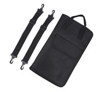 QUMIIRITY Drumstick Bag with Large Capacity Black Percussion Drum Stick Holder for A4 Sheet Music Storage Portable Drum Stick Storage Bag Suitable for and Gig Use