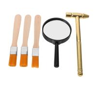 QUMIIRITY Excavation Tool Set with Hammer Brush Magnifier Reusable Archaeological Dig Kit for Boys Interactive Science Play Inspires Curiosity and Family Bonding