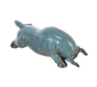 QUMIIRITY Festive Ox Figurine Feng Shui Bull Statue for Wealth and Success Chinese Zodiac Cow Desk Decor for Tea Ceremony and Office Display Motivational Energy Symbol with Sophisticated