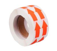 QUMIIRITY Fluorescent Arrow Label Stickers 1×3cm Bright Fluorescent Rose Red Adhesive Warning Direction Labels for Office, School, and DIY Craft Use