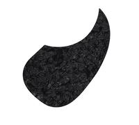 QUMIIRITY Folk Guitar Pickguard Pvc Anti-scratching Protective Sticker for 40-41 Inch Acoustic Guitar Drop Shape Black Iridescent Self-adhesive Guard Plate