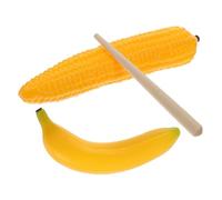 QUMIIRITY Fruit Shaker Maraca Percussion Instrument for Corn Banana Sturdy Musical for Boys Develops Hearing Cognitive Skills