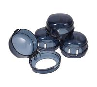 QUMIIRITY Gas Stove Knob Safety Covers Child Proof Stove Guard Kitchen Burner Switch Protector Black Plastic 4pcs for Home Gas Ranges