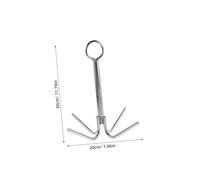 QUMIIRITY Grade Stainless Steel Claw Grappling Hook Anchor for Yachts Dinghies Canoes Durable Boat Mooring Accessory with Four Prong Stability for Sand Gravel Rocky Seabeds