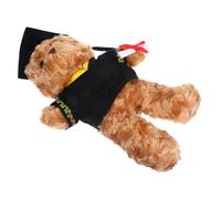 QUMIIRITY Graduation Plush Bear Doll with Doctoral Hat Cute Stuffed for Ceremony Soft Material Decoration for Home and Classroom Adorable for Graduates