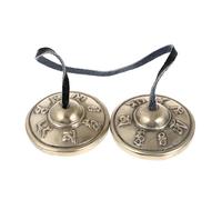 QUMIIRITY Handmade Tibetan Buddhism Cymbals Bell Small White Cymbals for Meditation and Religious Rituals Buddhist Percussion Instrument Supply