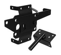 QUMIIRITY Heavy Duty Gate Latch for Wooden Fence Gate Locking Latch with Self-Locking Gravity Lever and Iron Fasteners for Garden