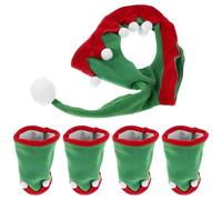 QUMIIRITY Horse Costume Accessories Set Featuring Breathable Leg Wraps and Festive Elf Hat for Equestrian Events and Holiday Parades