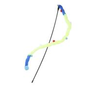 QUMIIRITY Interactive Cat Wand with Plush Bell Ball Blue Fuzzy Cat Teaser Stick for Kittens Holiday Pet Play Fishing Pole for Exercise and Chase